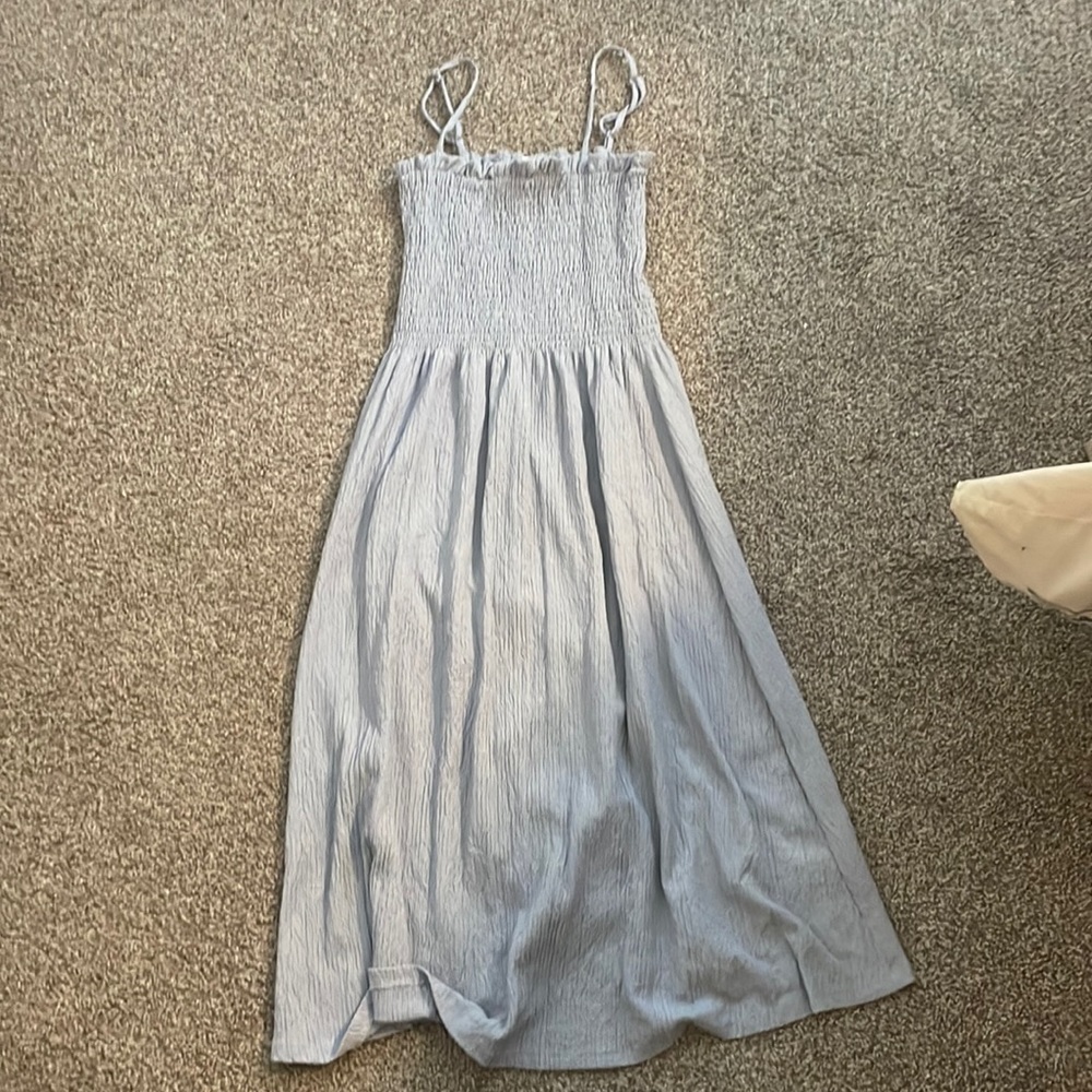 Pastel Blue Midi Sun dress